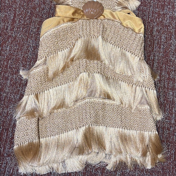 NWT PatBo Fringe plunging mini dress in Almond Womens 4 - Picture 5 of 12
